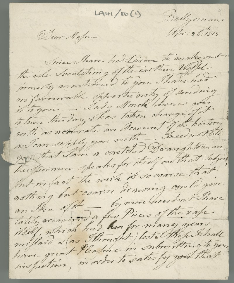 [Letter and two memoranda from [C.?] W. Quin (Ballyornan) to William ...