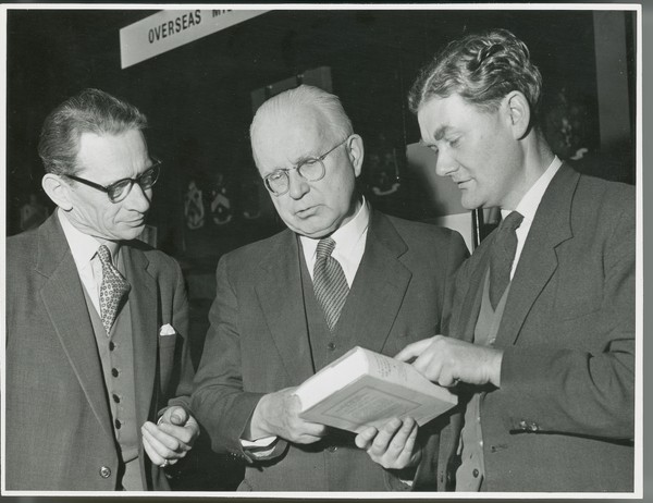 Photograph Of Michael Tierney And Two Unidentified Men At The Longmans 