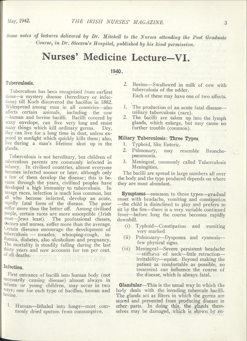 Irish Nurses' Magazine - UCD Digital Library