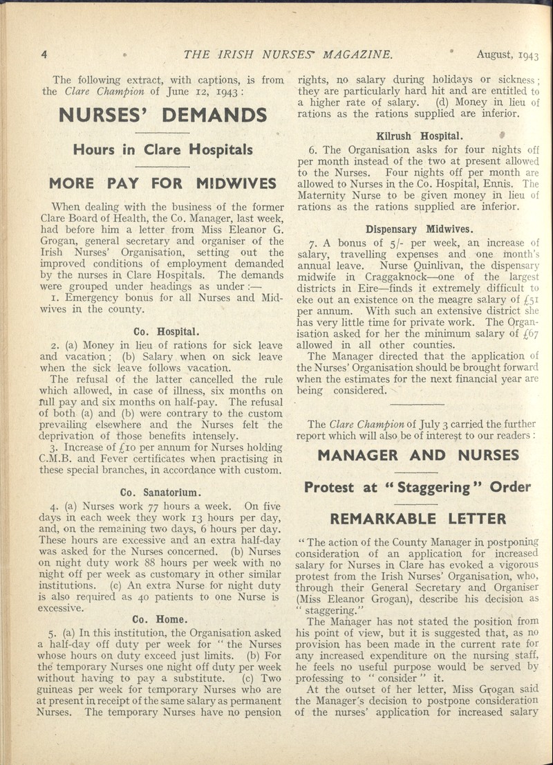 Irish Nurses' Magazine - UCD Digital Library