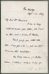 Letter from John Henry Newman (The Oratory) to Dr. Woodlock, thanking him for his correspondence and asking him to provide spiritual care to Mrs. Maghew in Dublin.