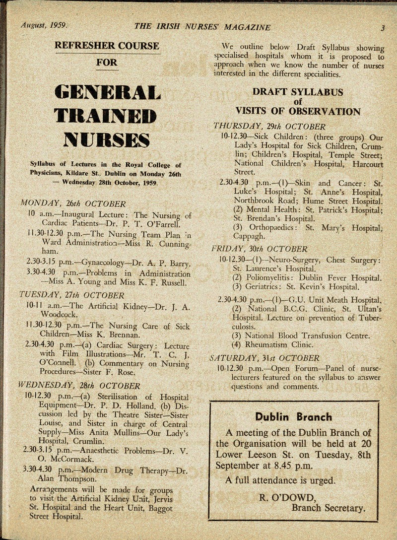 Irish Nurses' Magazine - UCD Digital Library