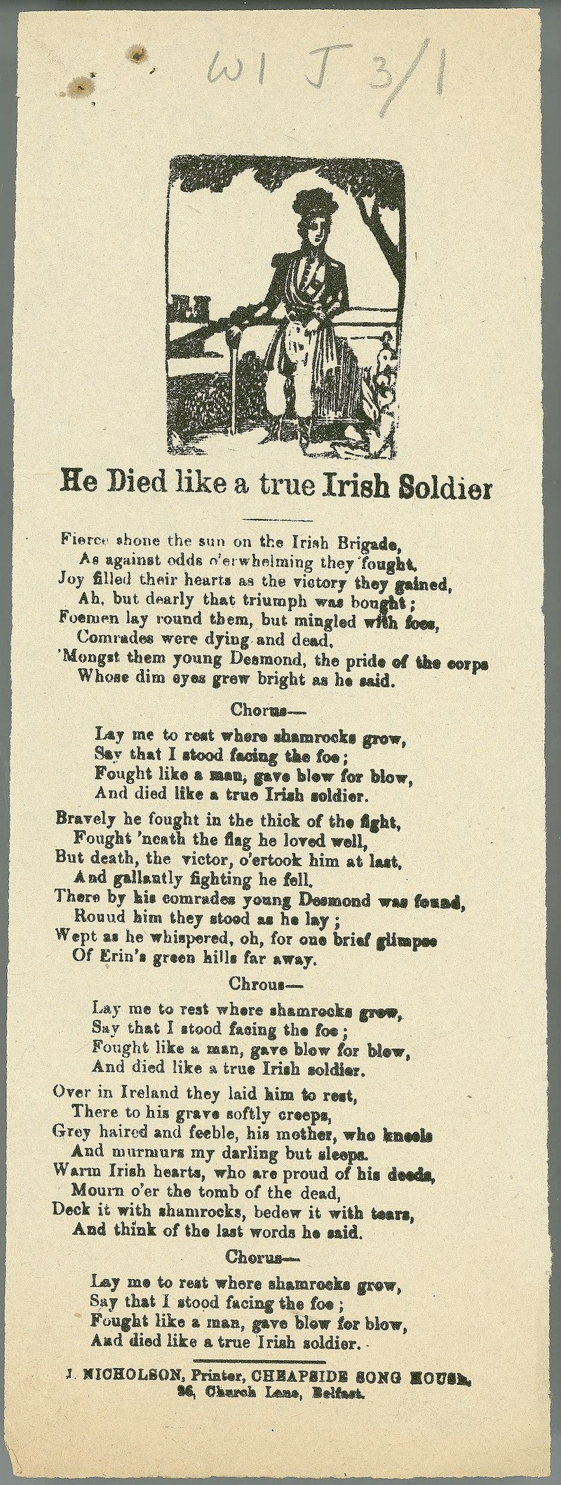 He Died Like a True Irish Soldier - UCD Digital Library